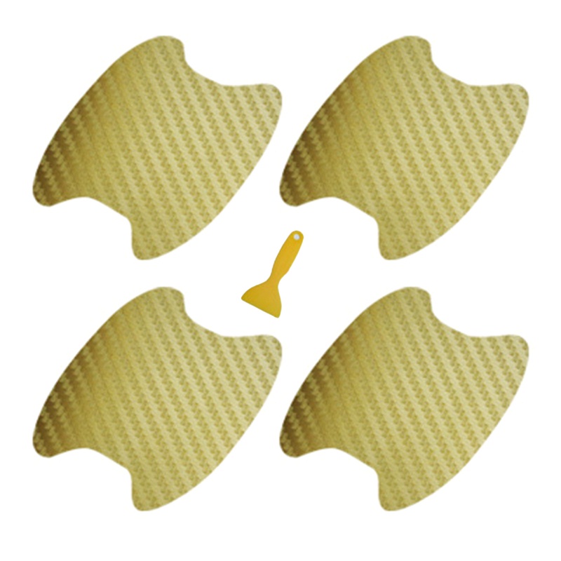 Bộ 4 Miếng Phim Dán Tay Cầm Cửa Xe Hơi Chống Trầy Bằng Sợi Carbon