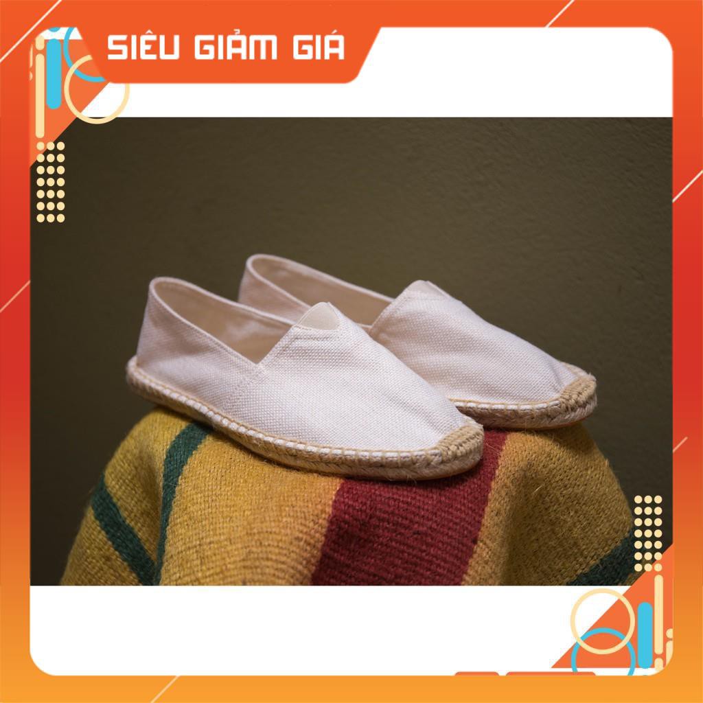 Giày lười vải đế cói nam nữ cao cấp unisex, sục slip on thời trang, đi biển, du lịch, dạo chơi mùa hè | BigBuy360 - bigbuy360.vn