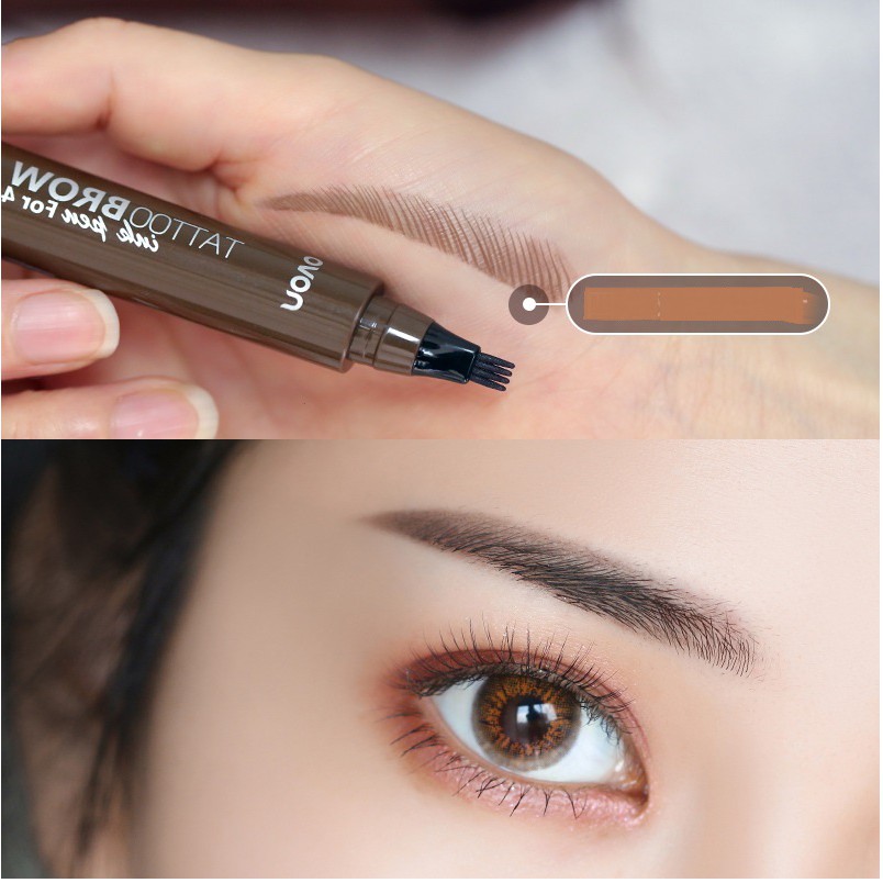 SIÊU LÂU TRÔI_ Bút kẻ mày phẩy sợi Novo Tattoo Watterproof Brow Ink Pen For 4 CHỐNG NƯỚC