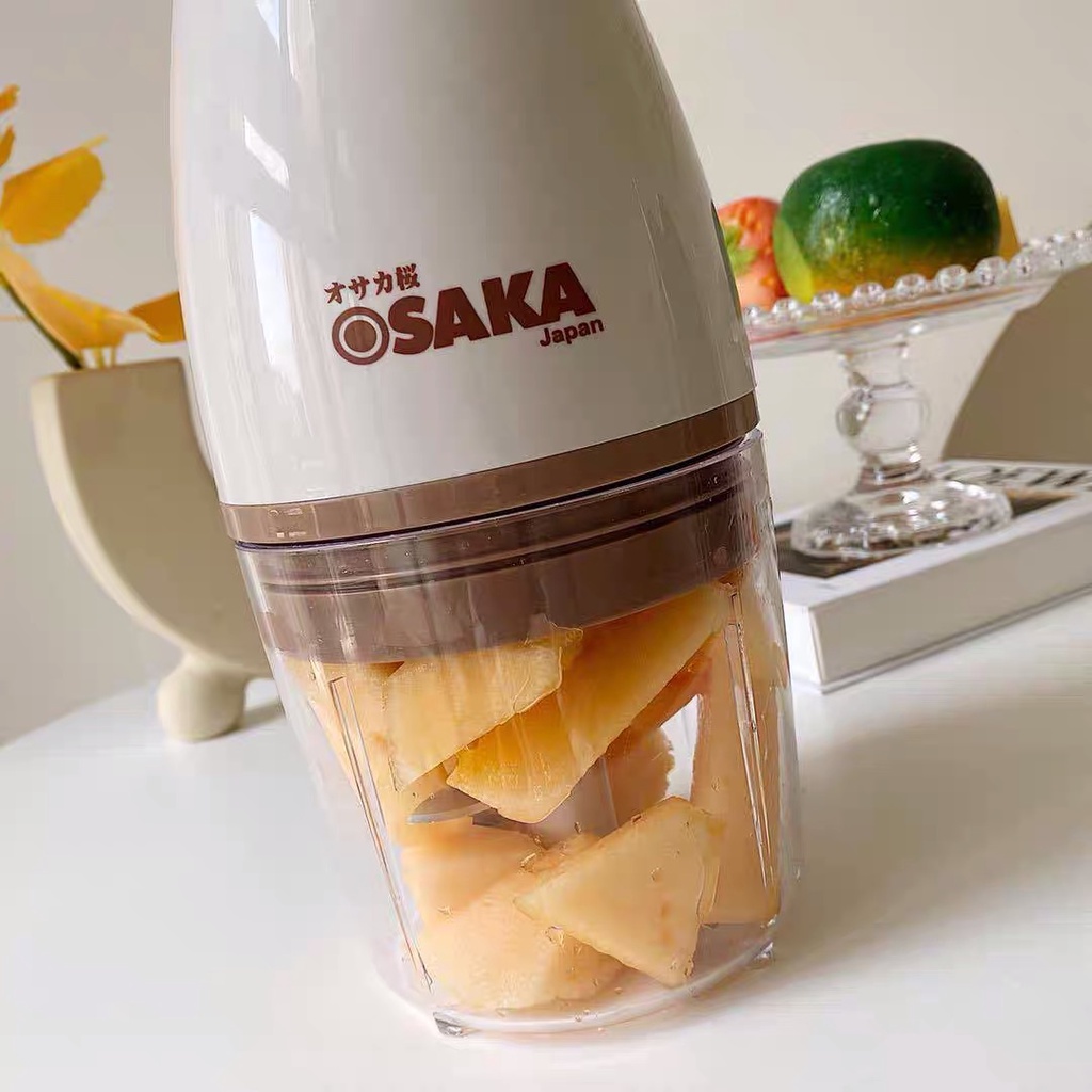 Máy xay thịt, máy xay sinh tố cầm tay Osaka 750ml 2 lưỡi xay hoa quả xay cháo đa năng