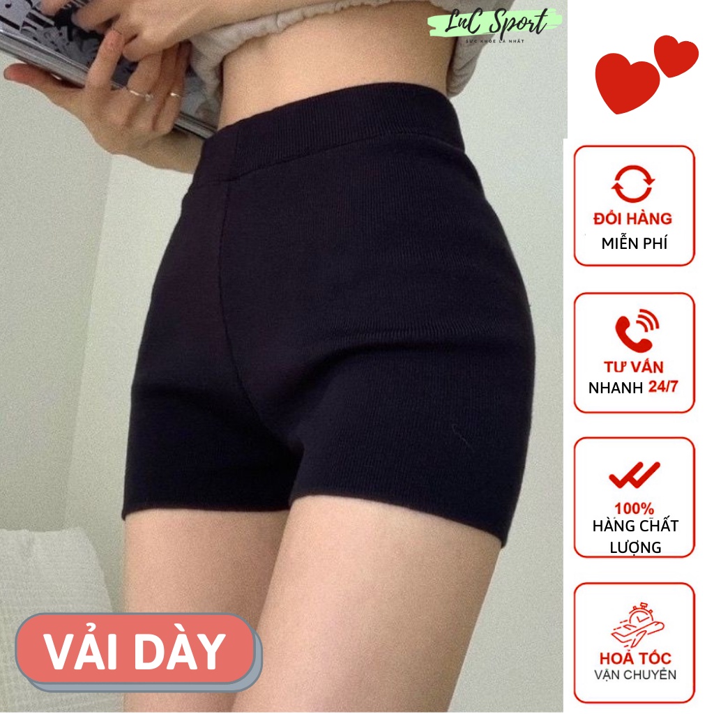 Quần Legging Nữ Đùi Cá Tính Không Túi Màu Đen Cao Cấp Thun Co Giãn 4 chiều, gym  yoga.