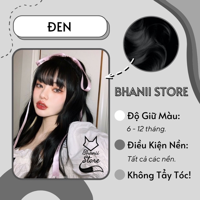 thuốc nhuộm tóc Đen bhanii_store