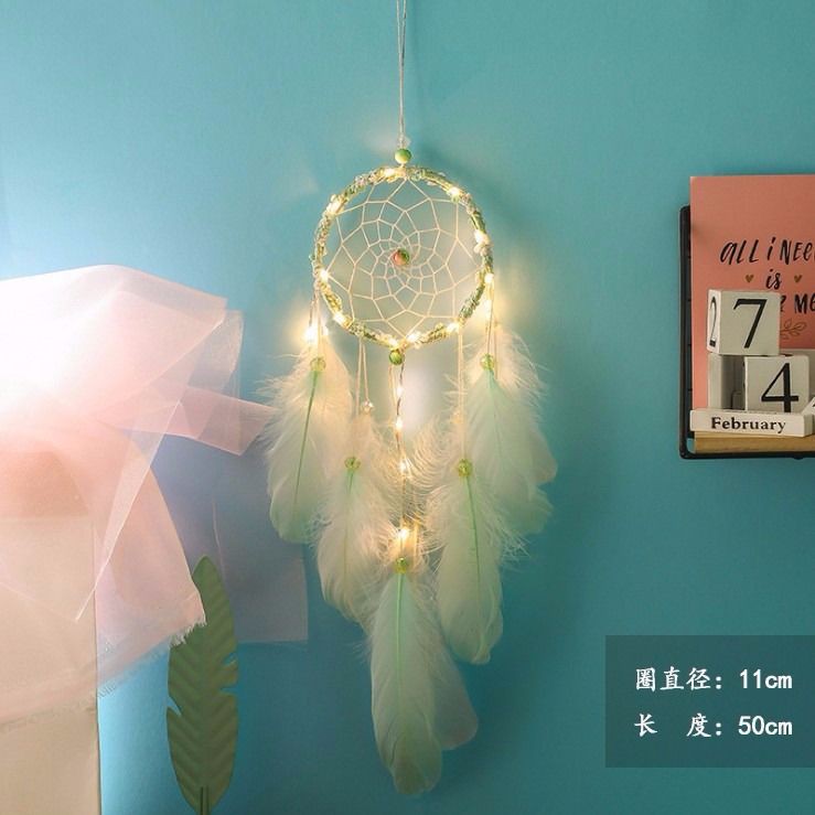 Dreamcatcher Có Đèn Trang Trí Chất Lượng Cao Dùng Làm Quà Tặng Cho Bạn Gái