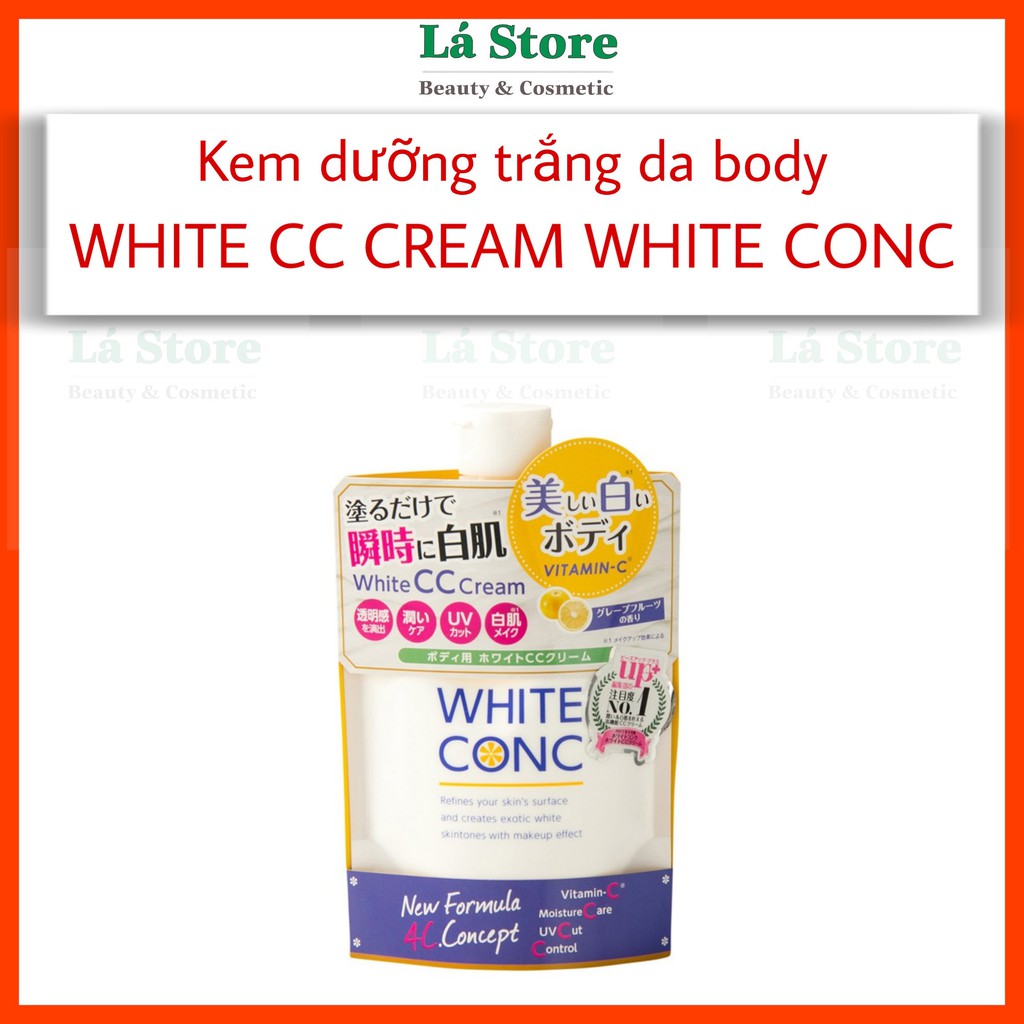 Kem dưỡng trắng da Body White CC Cream White Conc - Lá Store