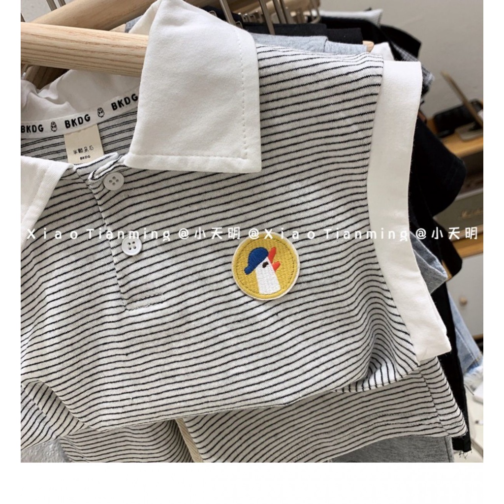 [Babycat] Hàng Có Sẵn Set Áo Thun Tay Ngắn + Quần Dài Họa Tiết Kẻ Sọc Phong Cách Nhật Bản Hàn Quốc Nhật Bản 2022 Mùa Hè Cho Bé Trai Bé Gái