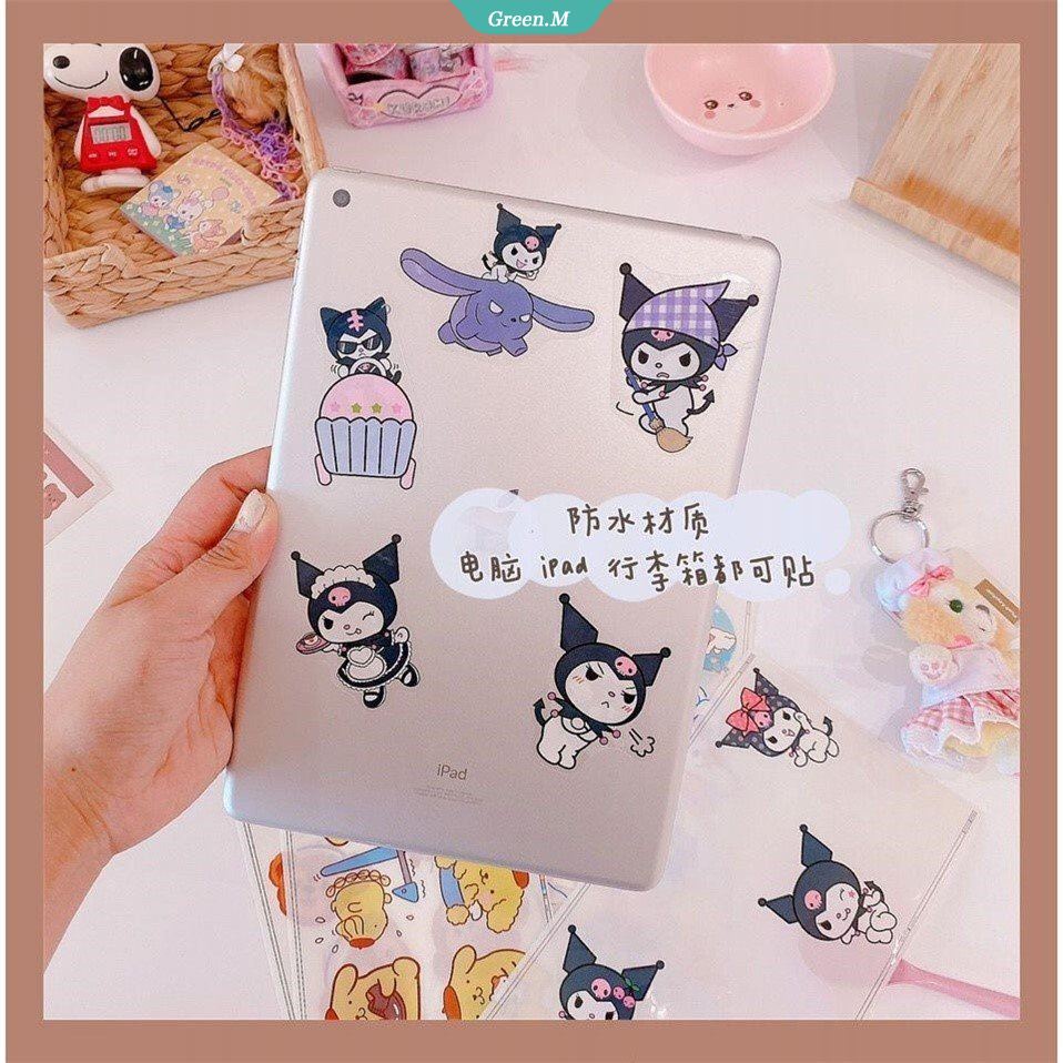 Miếng Dán Trang Trí Laptop/ Laptop Họa Tiết Hoạt Hình Kuromi My Melody Cinnamoroll Kitty Sanrio Dễ Thương Chống Thấm Nước