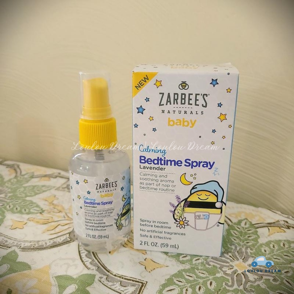 Xịt phòng giúp bé ngủ ngon và Dầu massage cho bé Zarbee's Naturals Baby - Calming Bedtime Spray/Massaging Oil