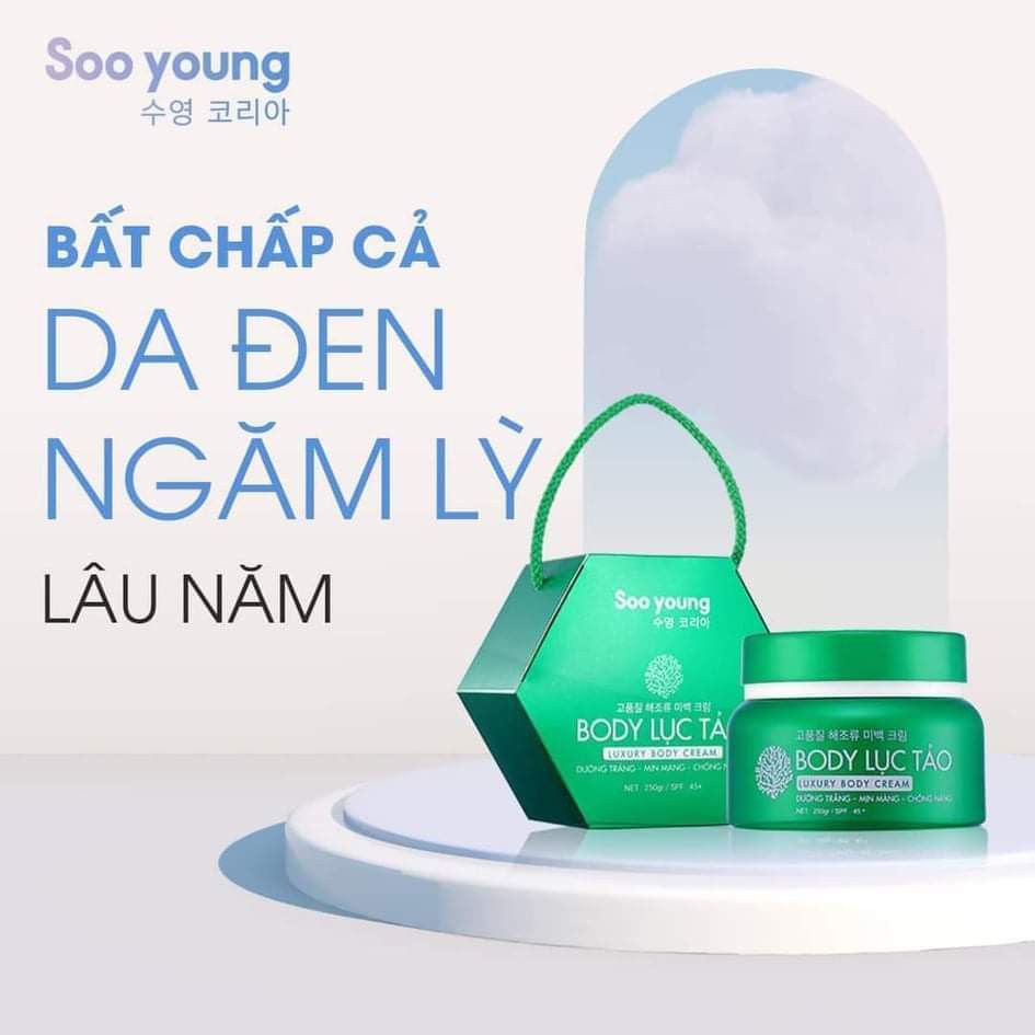 Kem body Lục tảo Soo young, kem dưỡng da thẩm thấu nhanh giúp làn da trở nên trắng mịn | BigBuy360 - bigbuy360.vn