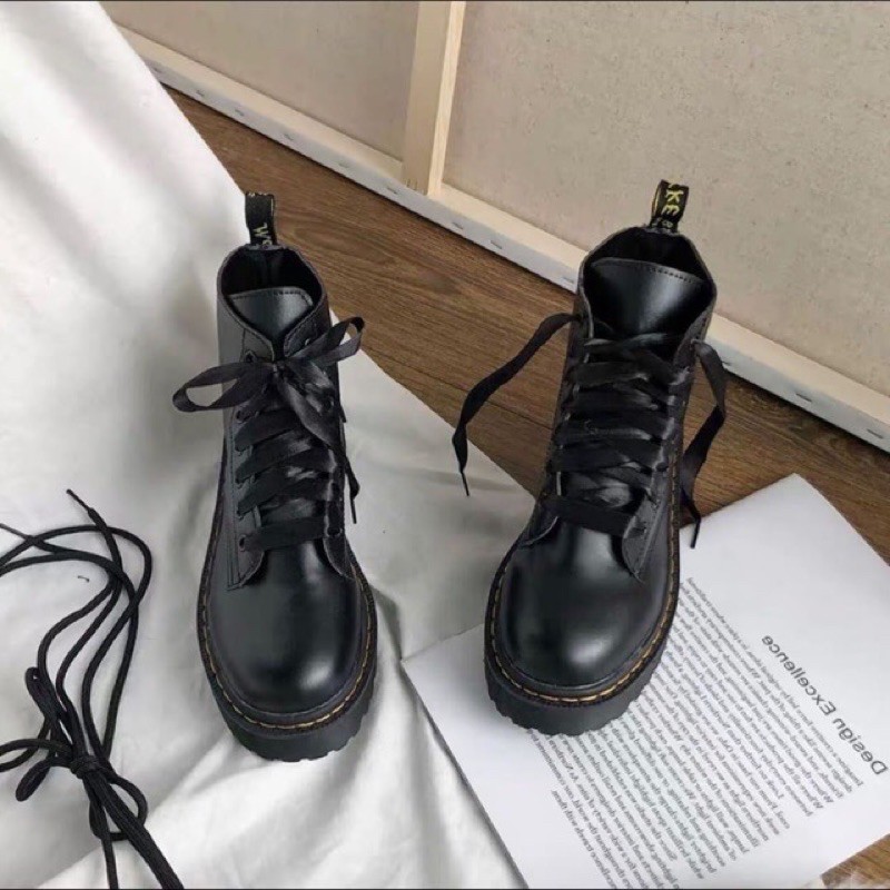 Bốt dây vải xinh xắn - Bốt đế cao - LOLI BOOTS