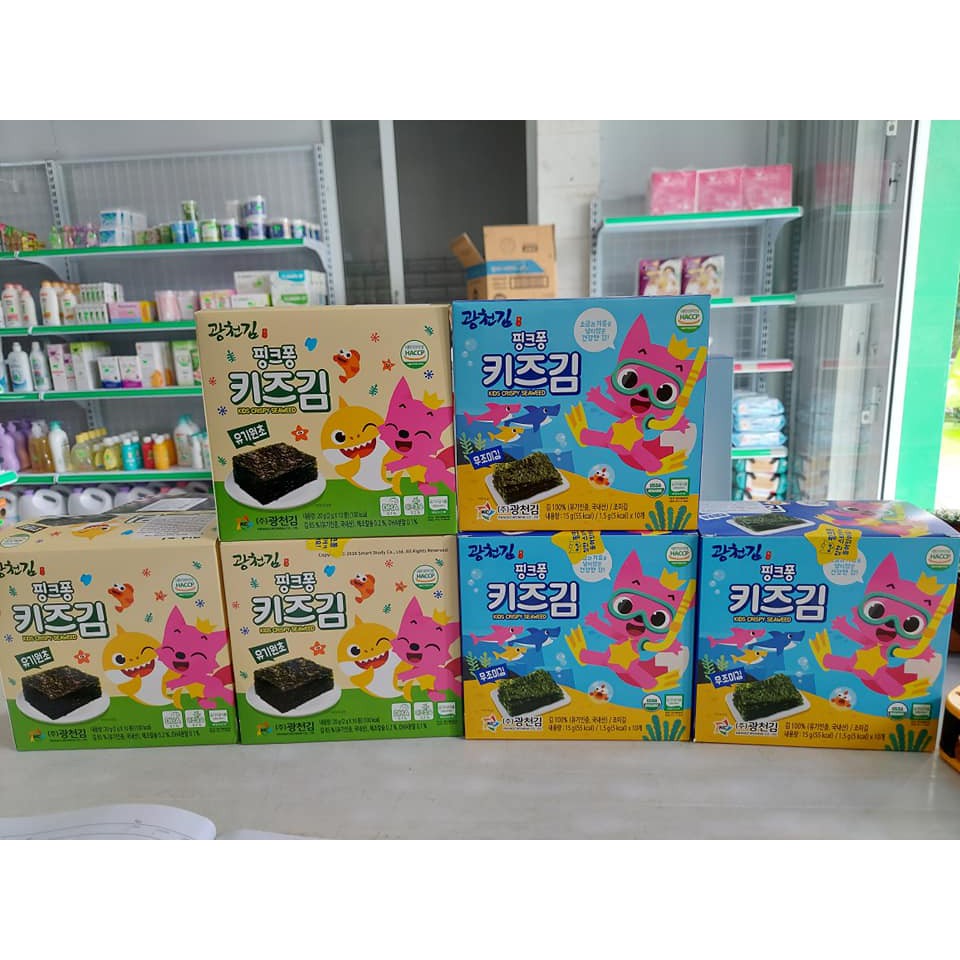 RONG BIỂN HỮU CƠ ĂN LIỀN PINK FONG TÁCH MUỐI , ÍT DẦU