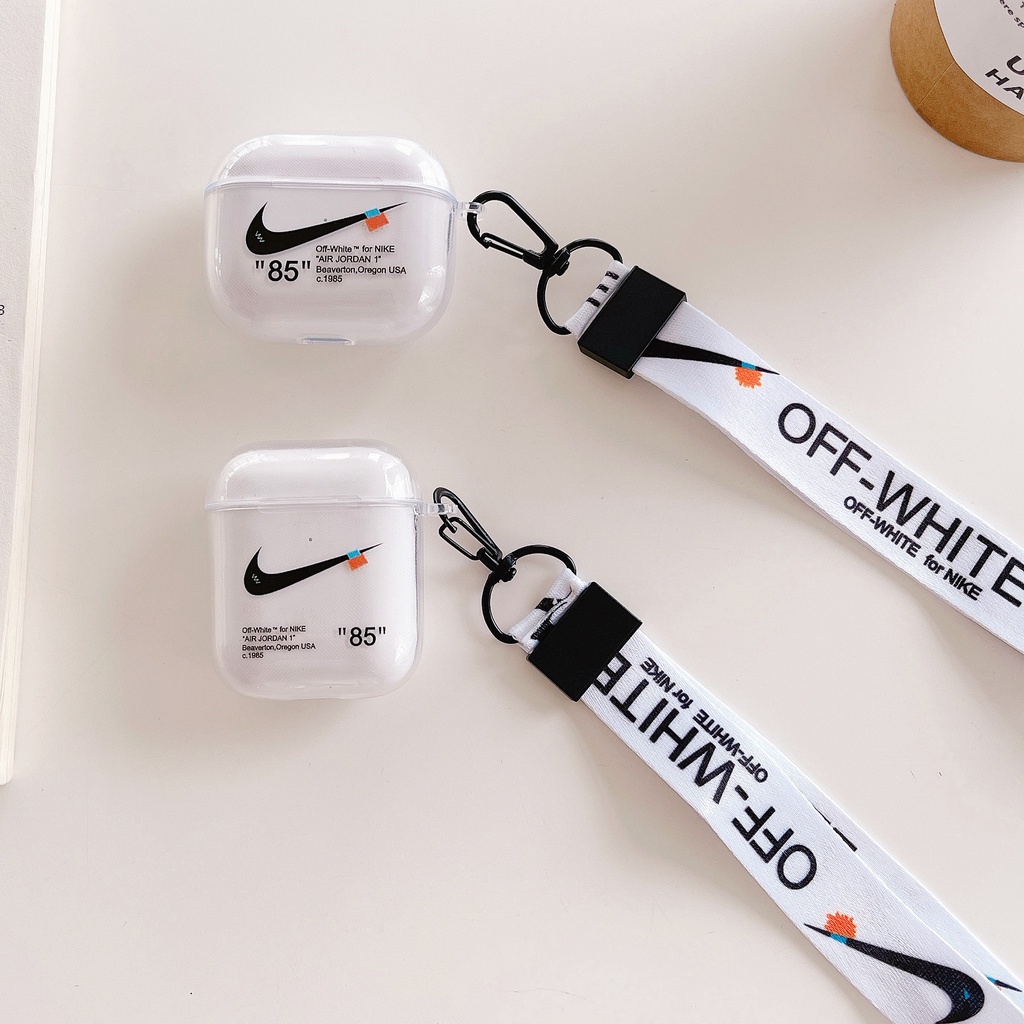 Vỏ Bảo Vệ Hộp Đựng Tai Nghe Airpods 3 / 1 / 2 / pro Trong Suốt Kèm Dây Đeo Mềm Mại