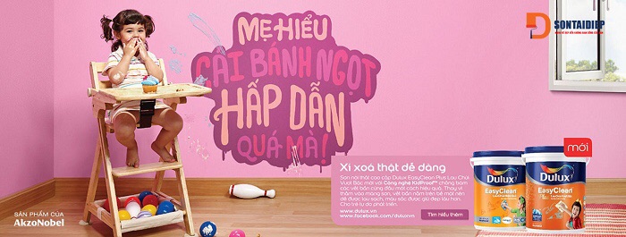 Sơn nội thất Lau Chùi Hiệu Quả Dulux Easy Clean có nhiều lựa chọn màu sắc (lon 1 lít)