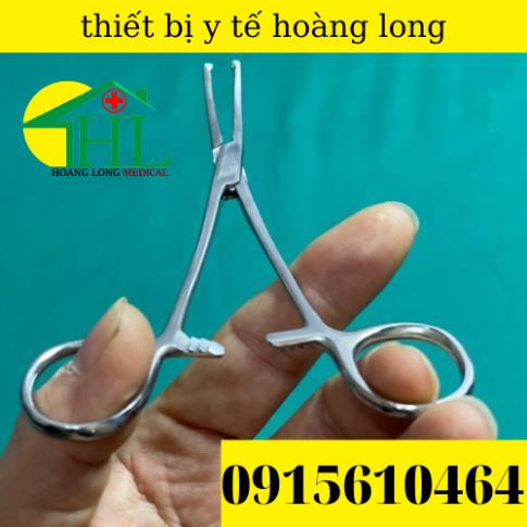 Panh Y Tế, Panh Gắp Phẫu Thuật, Pen Kẹp Y Tế, Panh Cong Có Mấu 16cm - Hàng Pakistan