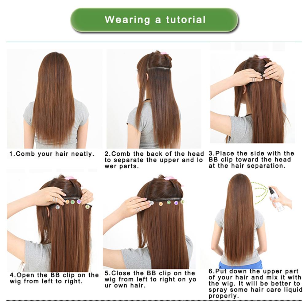 Tóc Nối Giả Thẳng Dài 10 / 15 / 20 / 25cm