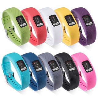 Dây Đeo Thay Thế Đồng Hồ Bằng Silicone Với Khóa Kim Loại Cho Garmin Vivofit 4