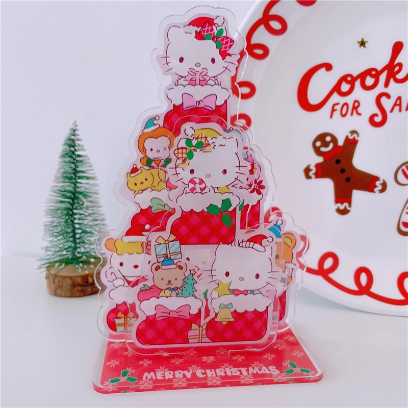 Đồ chơi mô hình nhân vật SANRIO nhiều kiểu tùy chọn bằng acrylic hai mặt đáng yêu trang trí nhà cửa