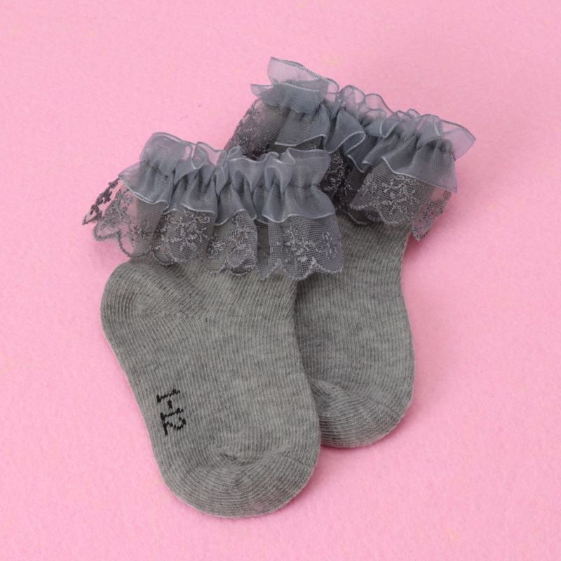 Vớ Cotton Phối Ren Kiểu Công Chúa Dễ Thương Cho Bé Gái Sơ Sinh