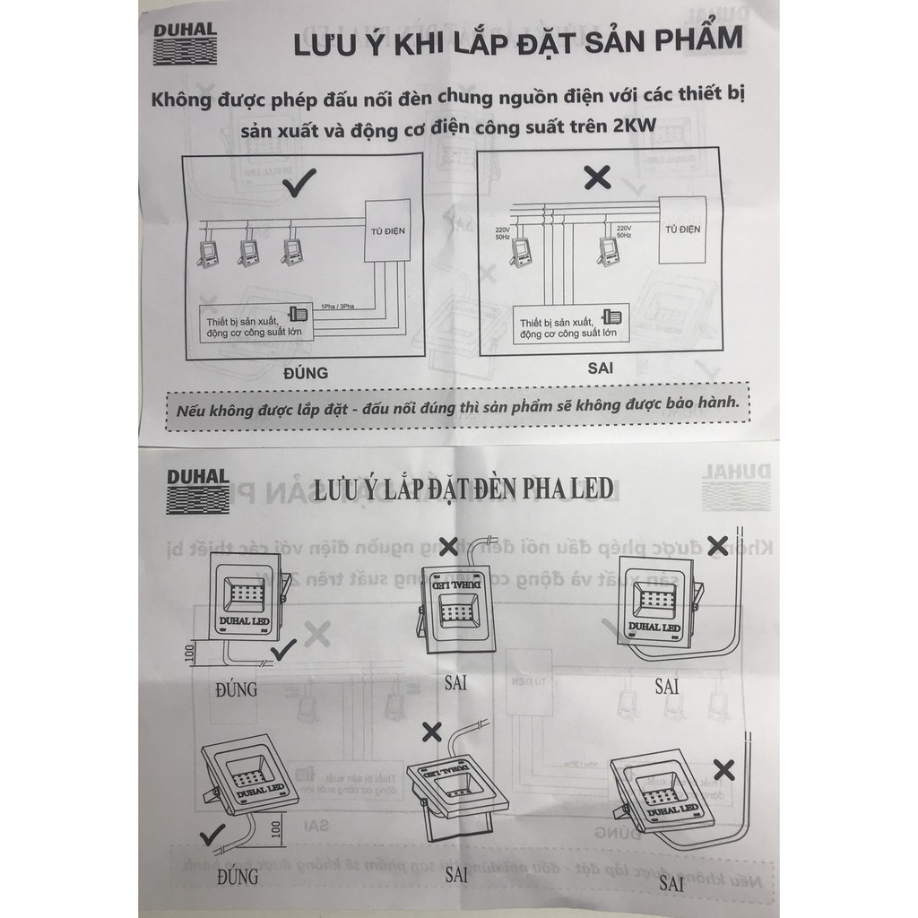 Đèn pha led Duhal 30W