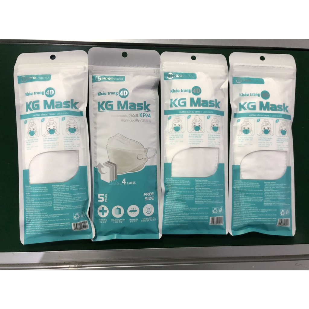 1 Cái Khẩu trang 4D KF94 phong cách Hàn Quốc kháng khuẩn chống dịch , phòng chống giọt bắn kj95 chuẩn FDA