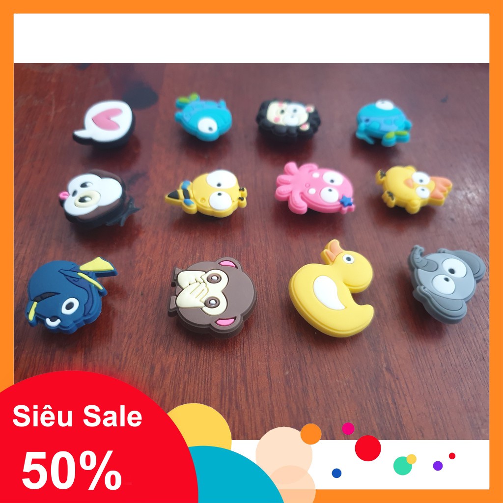 NÚT GẮN DÉP THÚ 2D ĐỦ LOẠIẢnh shop tự chụp 100%