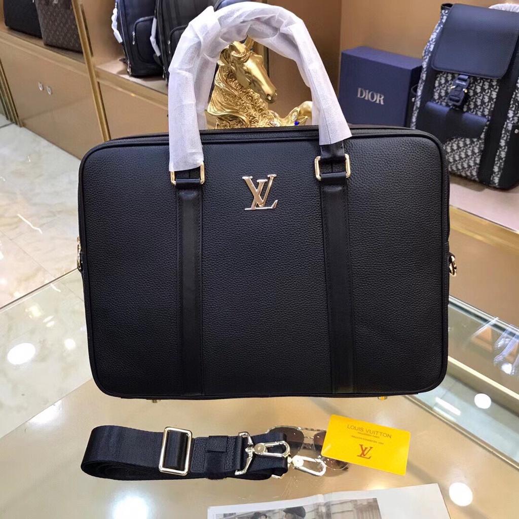 Cặp xách công sở nam da thật thời trang cao cấp Louis Vuitton LV phong cách thanh lịch, thời thượng