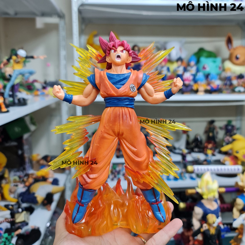 Mô hình songoku Dokkan Battle 6th Anniversary Ichibansho F1 Super Saiyan God Son Goku lửa hào quang