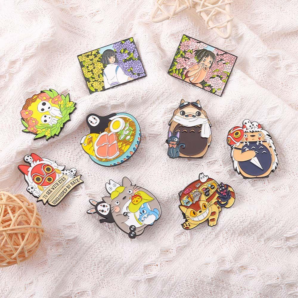 Ghim Cài Áo Họa Tiết Hoạt Hình Spirited Away Dễ Thương Cho Bé