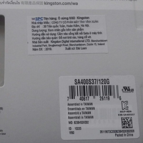 Ổ cứng SSD Kingston A400 120GB SA400S37/120G - hàng chính hãng tặng kèm keo tản nhiệt cho CPU | BigBuy360 - bigbuy360.vn