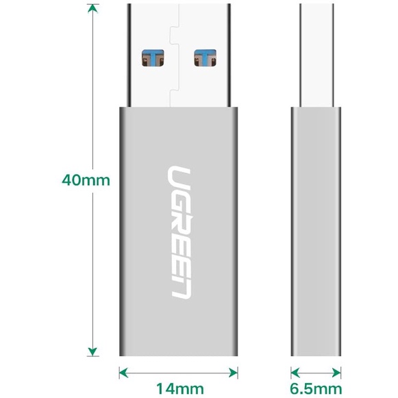 Đầu chuyển USB Type C to Usb 3.0 Ugreen 30705 - Hàng chính hãng