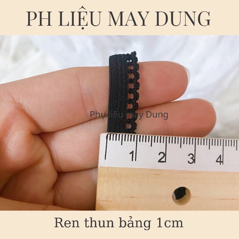 Ren thun viền bảng 1cm may viền áo, viền lai: