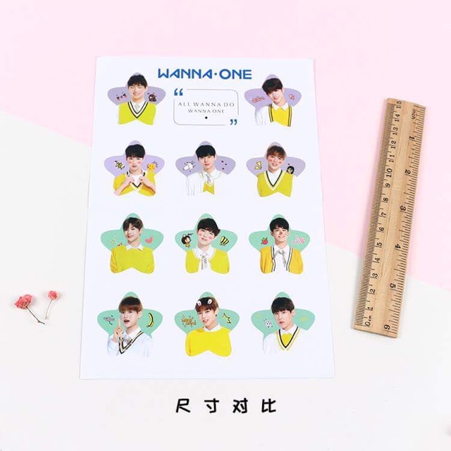 Sticker Wanna One, bảng hình dán Wanna One