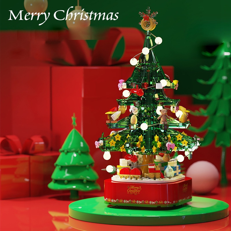 Set đồ chơi mô hình lắp ráp Sluban kiểu cây thông noel vui nhộn dành cho bé Christmas