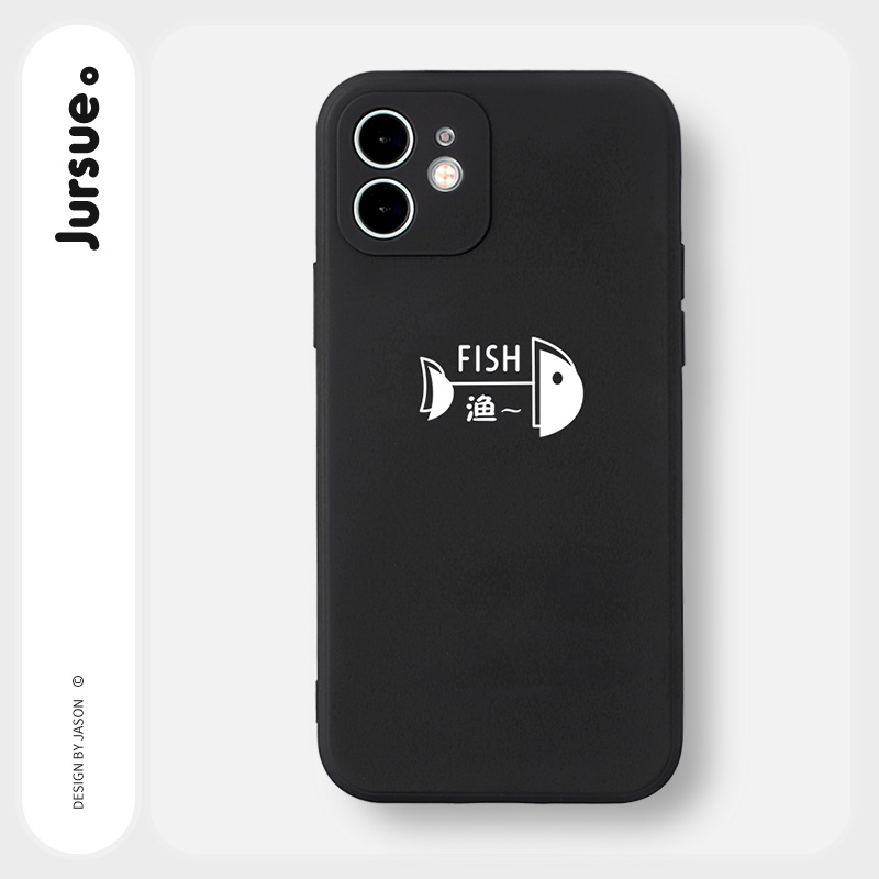 Ốp lưng JURSUE mềm hình cặp đôi dễ thương đẹp cho iPhone 13 12 11 Pro Max SE 2020 X XR XS 8 7 ip 6S 6 Plus kute Y1762