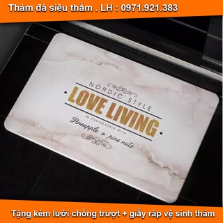 Thảm đá cao cấp siêu hút dành cho nhà tắm, mẫu họa tiết ( thảm đá nhật)