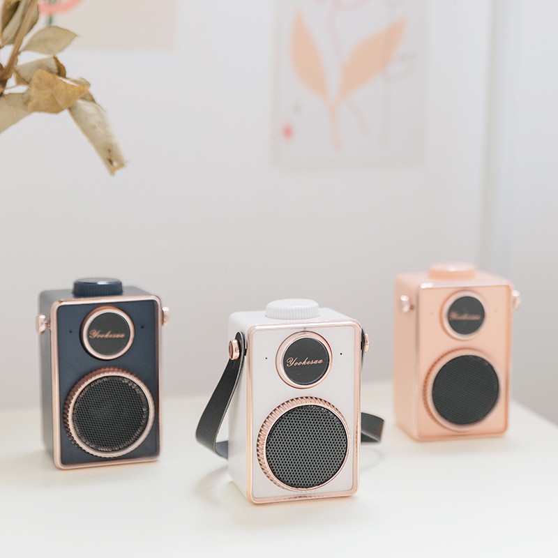 [Mã ELHACE giảm 4% đơn 300K] Loa Bluetooth mini retro DW01 - remeberme hình ĐÀI Retro vintage decor nhỏ xinh dễ thương