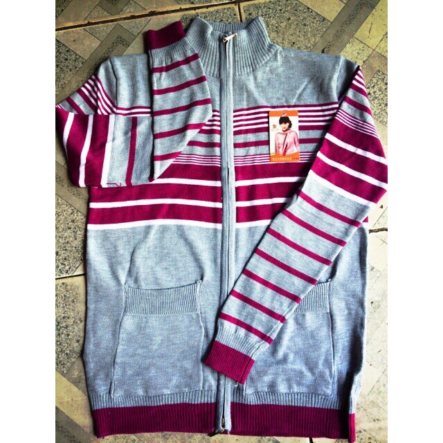 ÁO KHÁC LEN SỌC DÂY KÉO