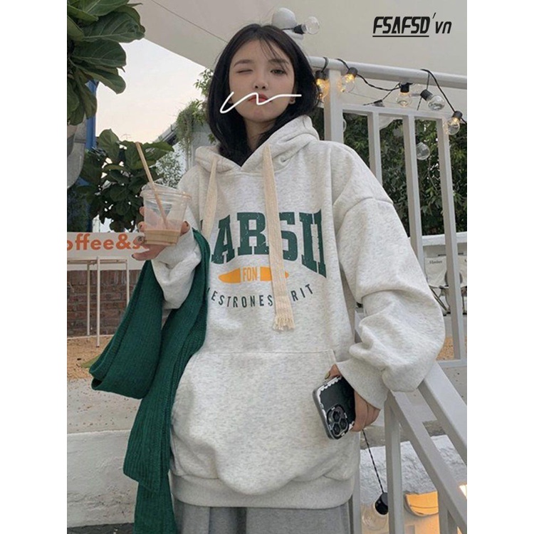 Áo Nỉ Nữ Dài Tay Cổ Tròn Form Rộng Thời Trang Hàn Mới