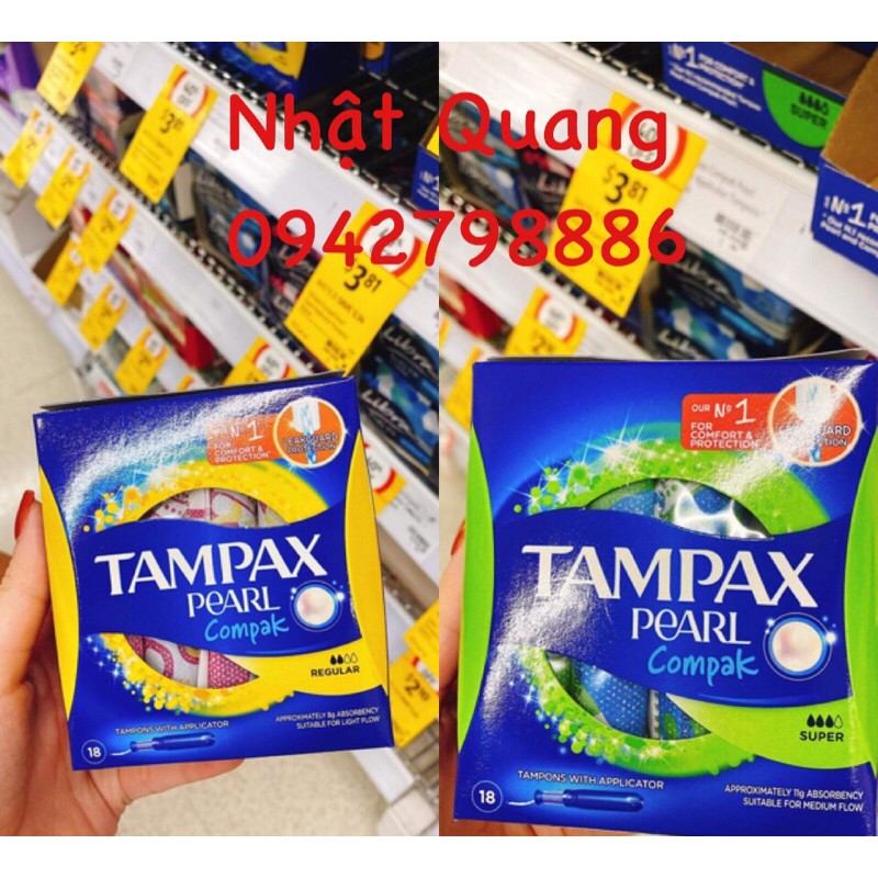 băng vệ sinh kiểu mới Tampax úc