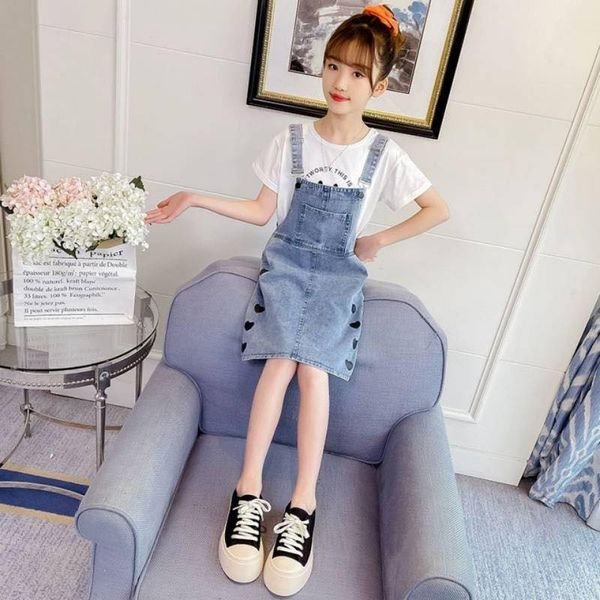 Yếm jeans cho bé gái mặc hè size đại Thời trang trẻ em BEESHOP H22047