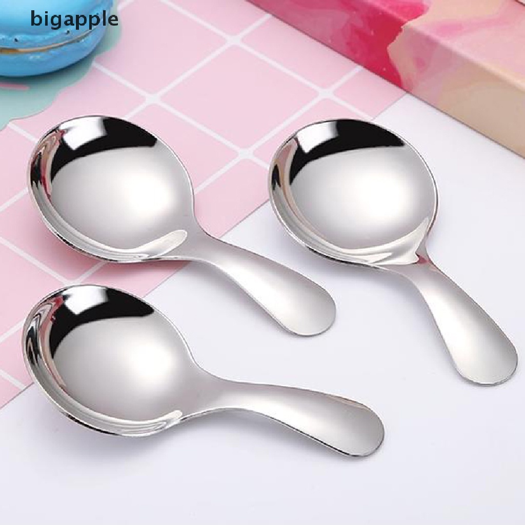 Muỗng Inox Cán Ngắn Thiết Kế Dễ Thương Tiện Dụng Cho Nhà Bếp