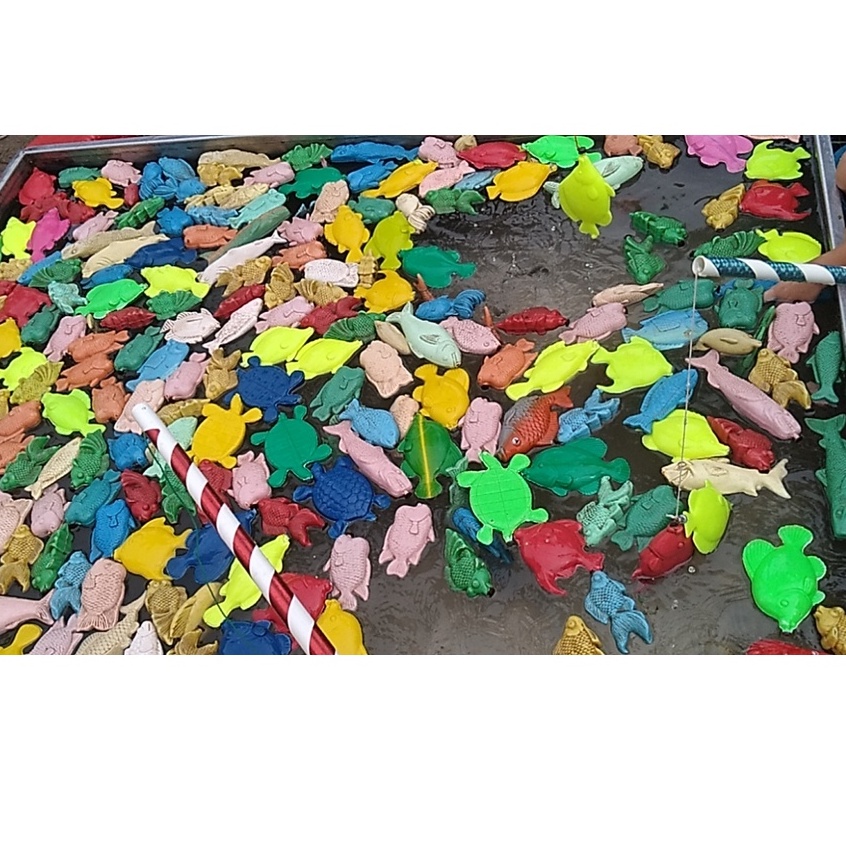 Nam chân viên 10x3 lỗ 3mm, nam châm câu cá nhựa