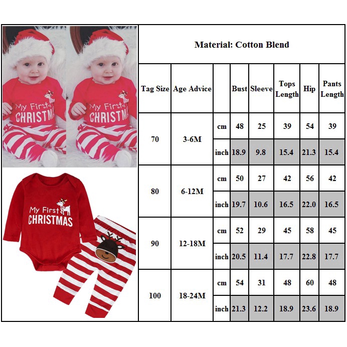 Bộ quần áo bodysuit kẻ sọc in chữ chủ đề Giáng sinh cho bé