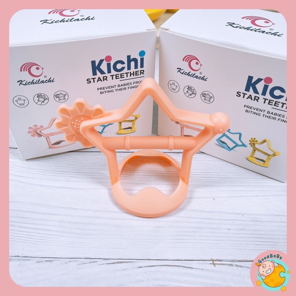 Gặm nướu silicone hình ngôi sao, đồ chơi ngậm nướu có quai cầm cho bé 3 từ tháng Goodbabyvn