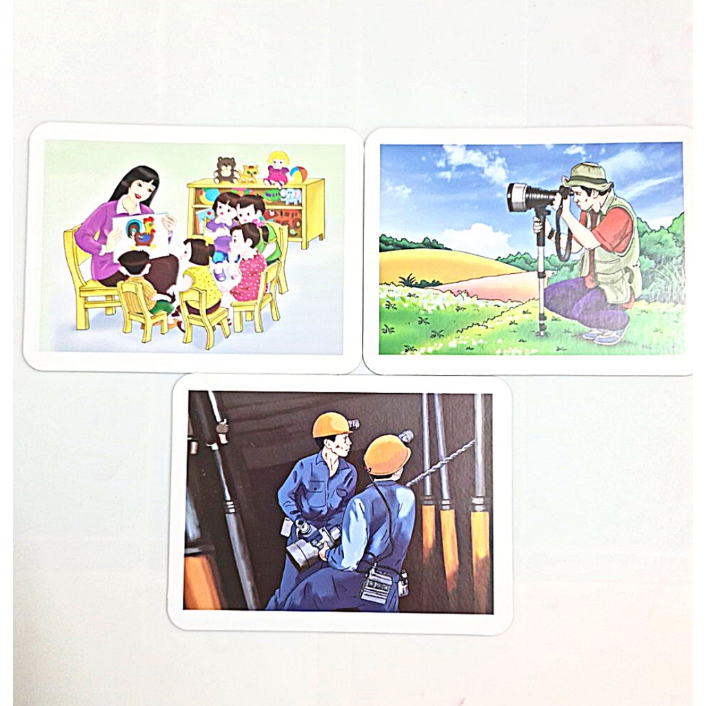 Thẻ học theo chủ đề song ngữ Việt - Anh chủ đề nghề nghiệp, thẻ Flashcard cho bé từ 0-6 tuổi HAPPY KIDS247