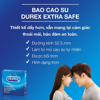 Bao cao su Durex Extra Safe 3 bao