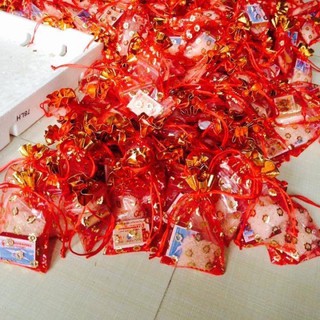 Siêu rẻ ❤100 túi voan❤️ đỏ đựng gạo muối diêm