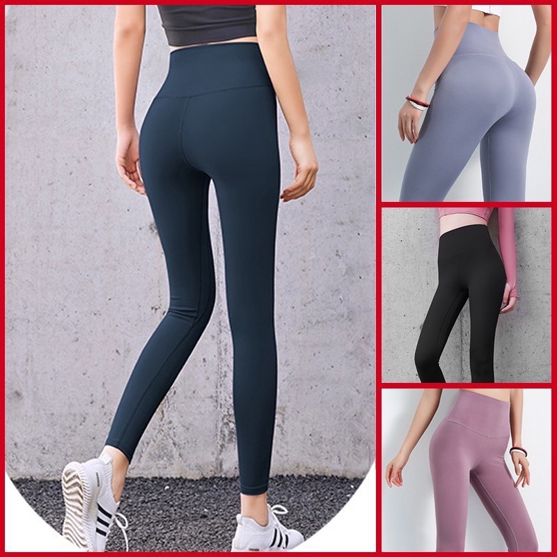 F1 Quần tập gym nữ cạp cao siêu nâng mông kiểu quần tập gym yoga zumba aerobic trơn, vải co giãn siêu phải chăng OFELIA