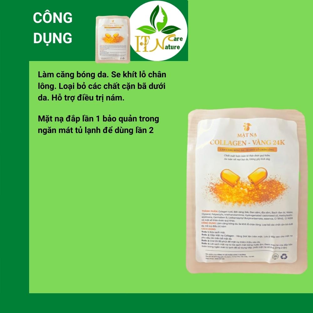Mặt nạ collagen và.ng 24K căng bóng da HT Nature Care