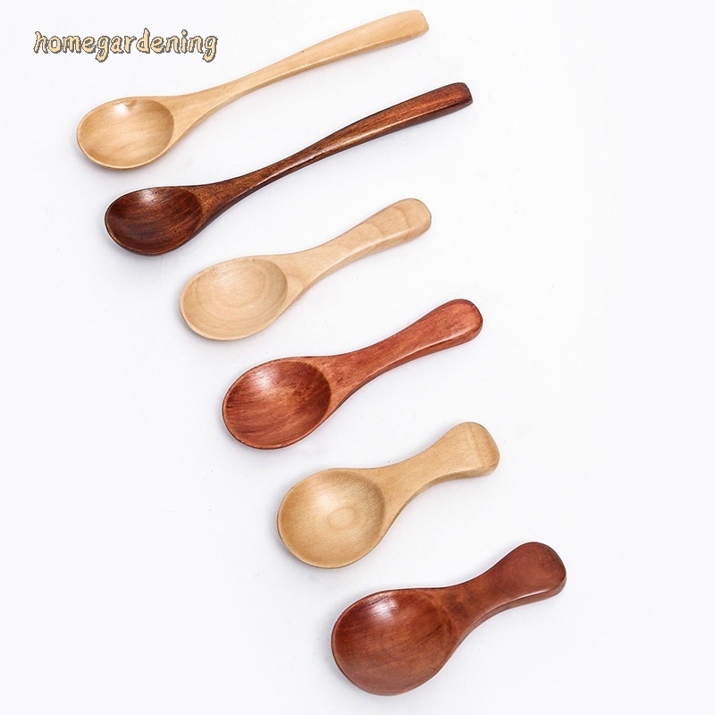 Muỗng cà phê bằng gỗ màu trơn tiện dụng