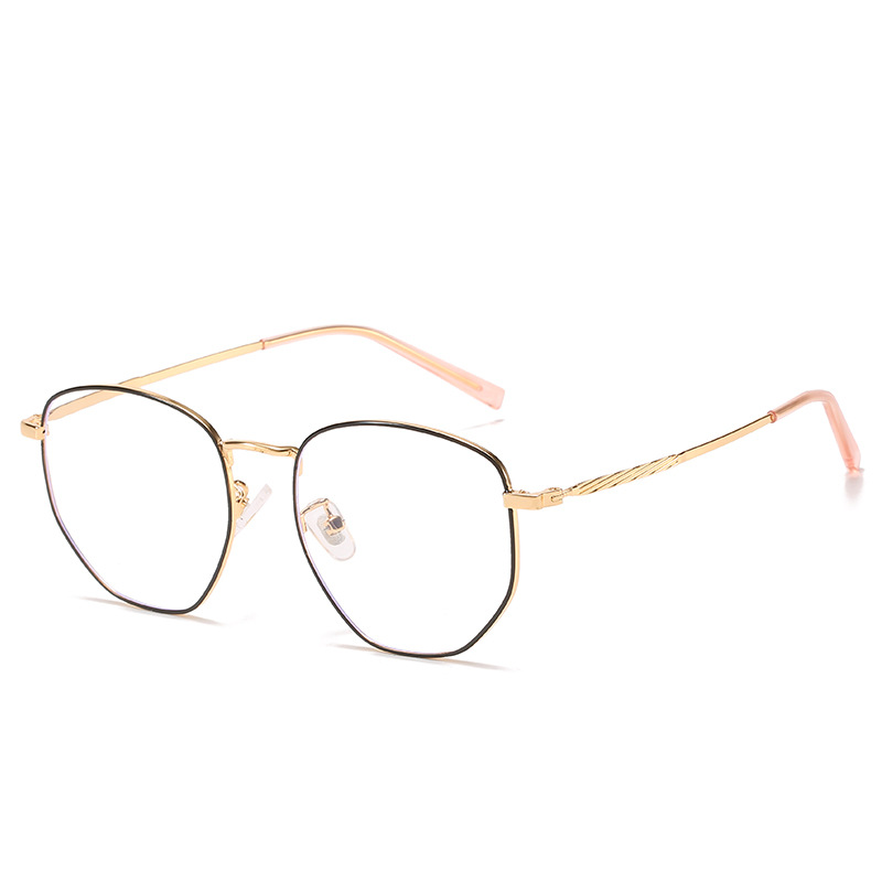 Mắt Kính Gọng Lớn Bằng Kim Loại Chống Ánh Sáng Xanh Phong Cách Hàn Quốc Thời Trang Cho Nữ